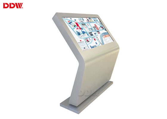 DDW dostosowany 49 cal 500cd / m2 stoisko podłogowe ekran dotykowy lcd kiosk do centrum handlowego DDW-AD4901TK