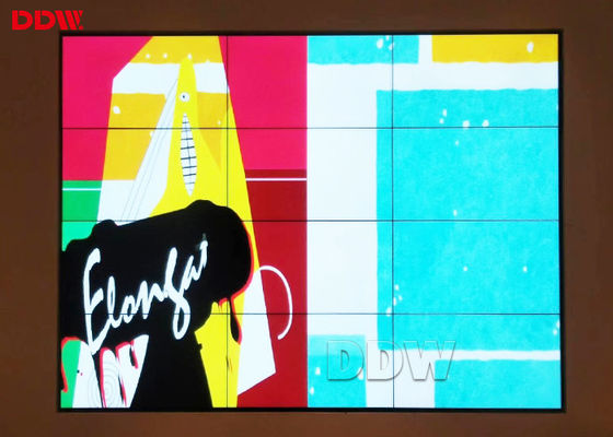 Ścienna ściana wideo z wieloma telewizorami / wielobarwna bezramkowa ściana wideo