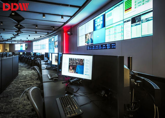 55-calowy system bezpieczeństwa wideo / oryginalna ściana wideo z wieloma wyświetlaczami 500 nitów