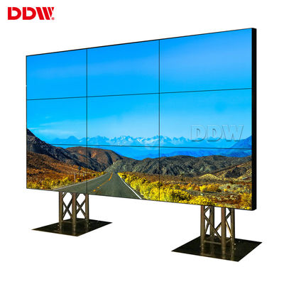 5,3 mm Ultra wąska ramka Ściana wideo 46-calowy, bezproblemowy wyświetlacz LCD 500 nitów