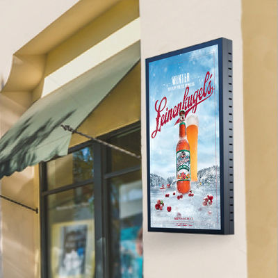 43-calowy zewnętrzny aluminiowy wyświetlacz ścienny o wysokiej jasności Digital Signage